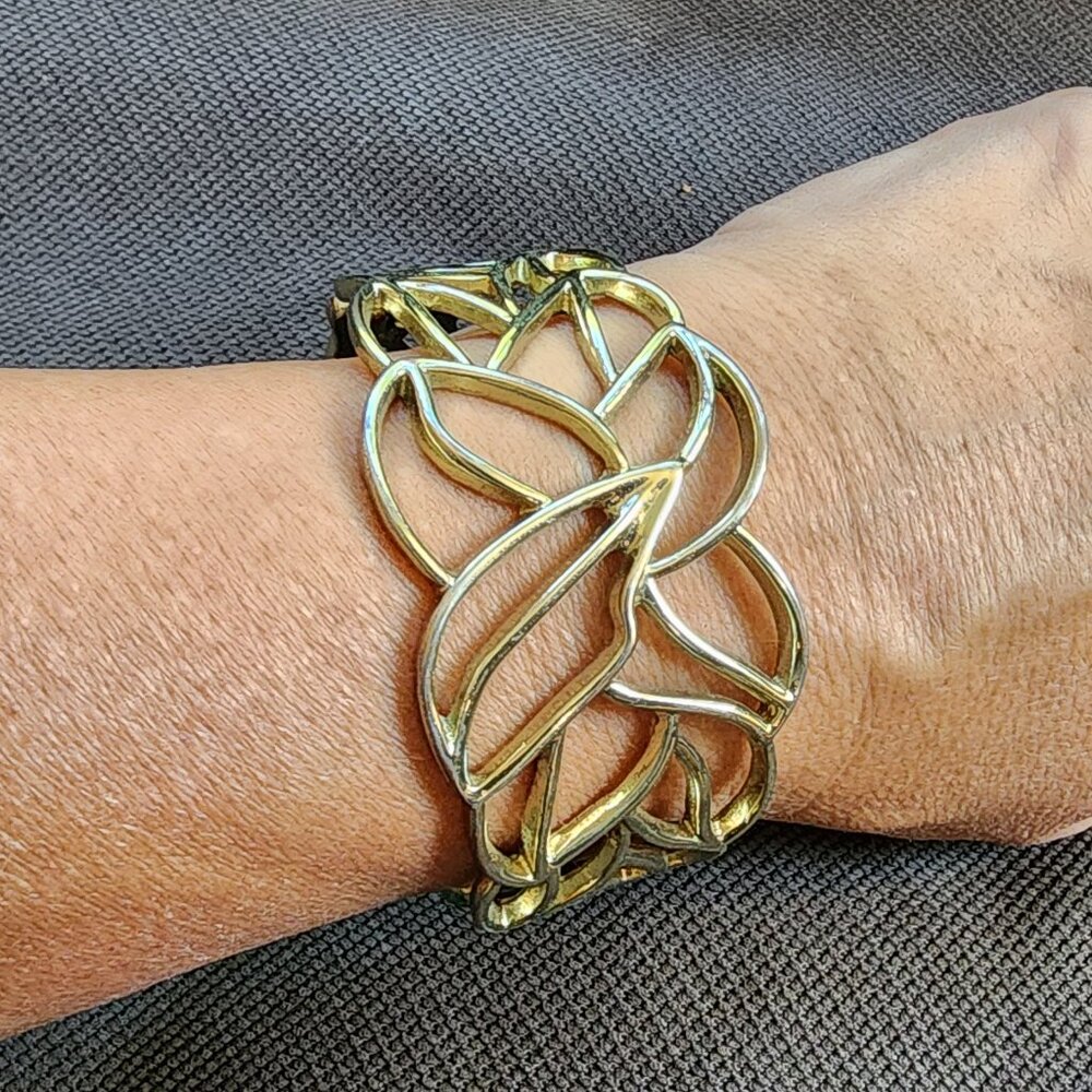 Claire's Gold Toned Braided Cuff Bracelet
